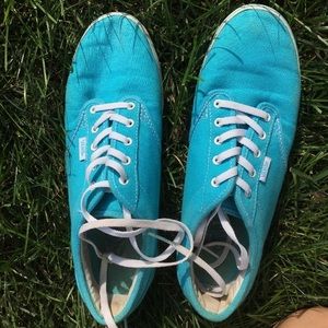 Women’s light blue VANS shoes size 8